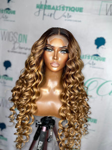 Ready To Ship Honey Blonde  Thea Wave Closure Wig